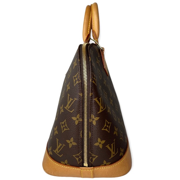 LOUIS VUITTON Monogram Alma Satchel Vintage LV Two Way Handbag Lock & 1 Key - Picture 8 of 16